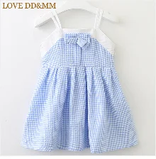 LOVE DD& MM/платья для девочек г. Новая Осенняя детская одежда модное милое платье-майка без рукавов с цветочным принтом и надписью для девочек