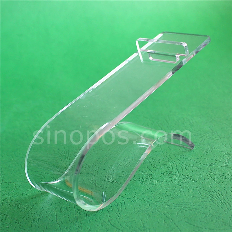 Acrylic Slant Display Shoes Rack, clear plexi bracket support stands