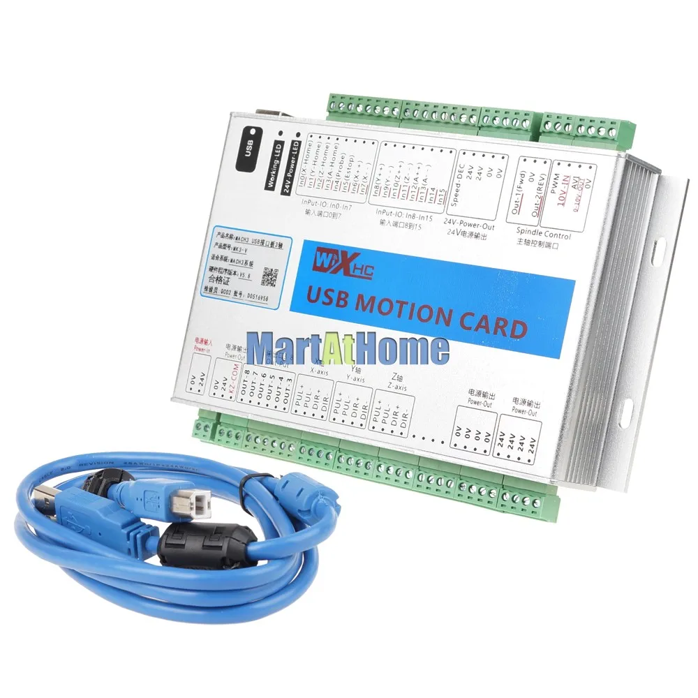 XHC MK3 V Mach3 USB 3 Axis CNC плата управления движением коммутационная 2 МГц поддержка