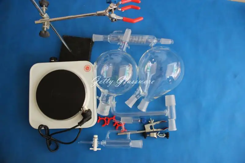 US $225.00 Essential oil steam distiller distilling apparatusEssential oil steam distillation kit