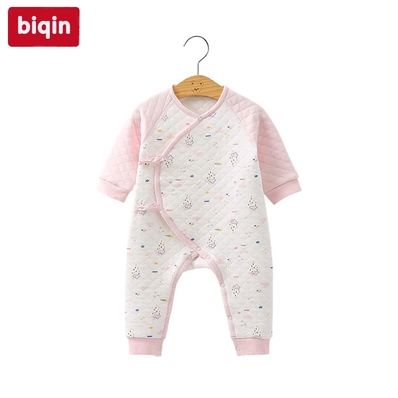 

Biqin NB-6M baby children kids clothing newbaby clothes newbabys rompers Spring Autumn cotton Adjustable in size suit WL-182467