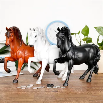 

Cute Simulation Horse Animals Piggy Bank Colophony Crafts Cartoon Home Decorations Collectible Kids Gift Toy L1978