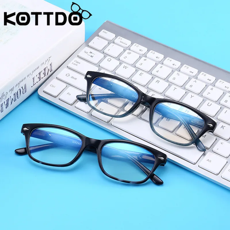 

KOTTDO 2019 Retro Round Glasses Frame Anti-radiation Flat Glasses Computer Goggles Anti-blue Light Men and Women Flat Eyewear