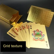 3 Style Golden Playing Cards Deck gold foil poker set Magic card 24K Gold Plastic foil poker Durable Waterproof Cards magic