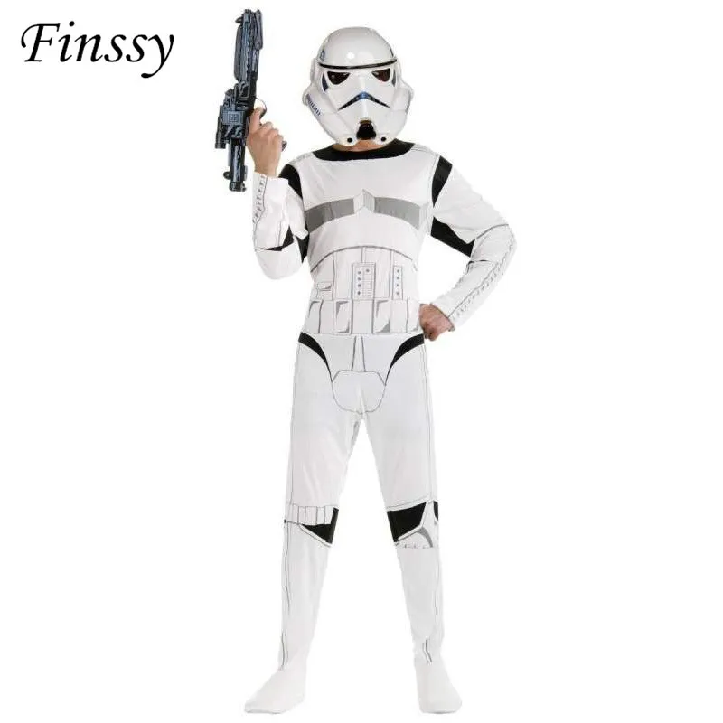 Star Wars Costume For Boys The Force Awakens Storm Troopers Cosplay Halloween Costume For Kids Carnival