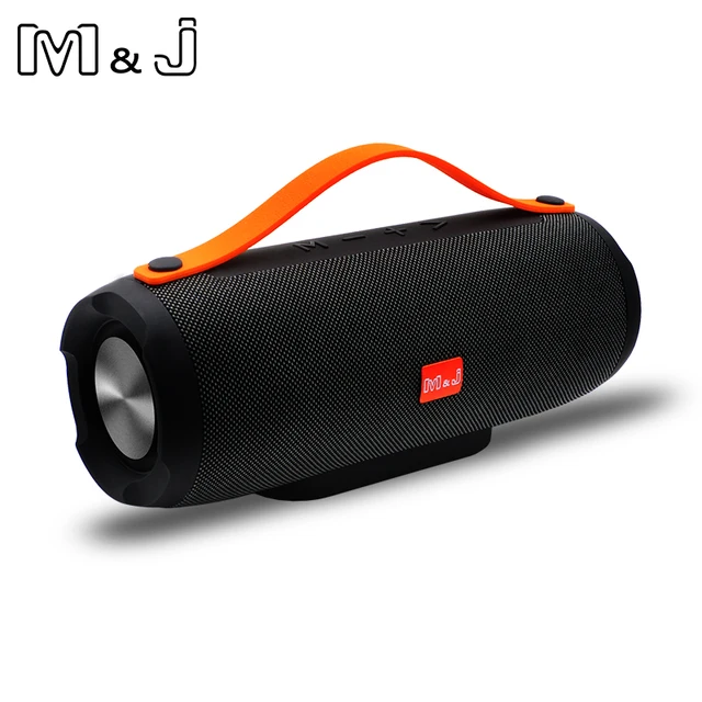 M&J Portable wireless Bluetooth Speaker Stereo big power 10W system TF FM Radio Music Subwoofer Column Speakers for Computer -