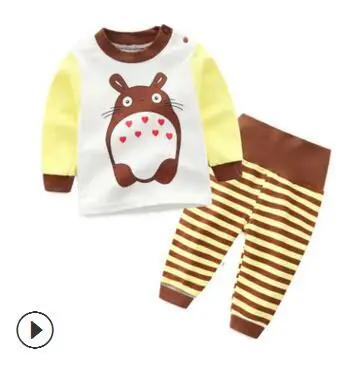 Новая осень зима с длинными рукавами хлопок нижнее белье осень пижамы для детей Детская одежда Высокая талия защиты живота брюки нижнее белье - Цвет: Totoro