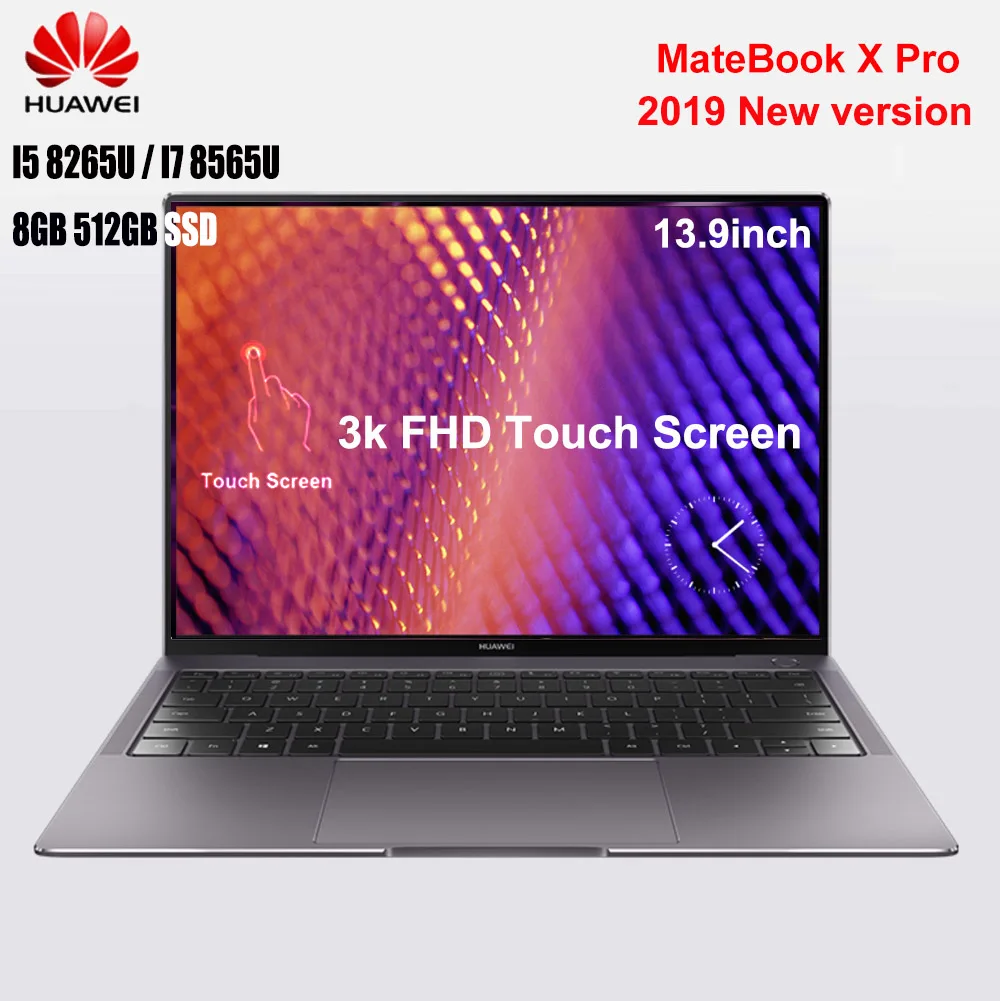 Ноутбук HUAWEI MateBook X Pro 13 9 дюймов ноутбук Windows 10 Intel Core I5 8265U/I7 8565U 8 ГБ ОЗУ 512 SSD ПК с
