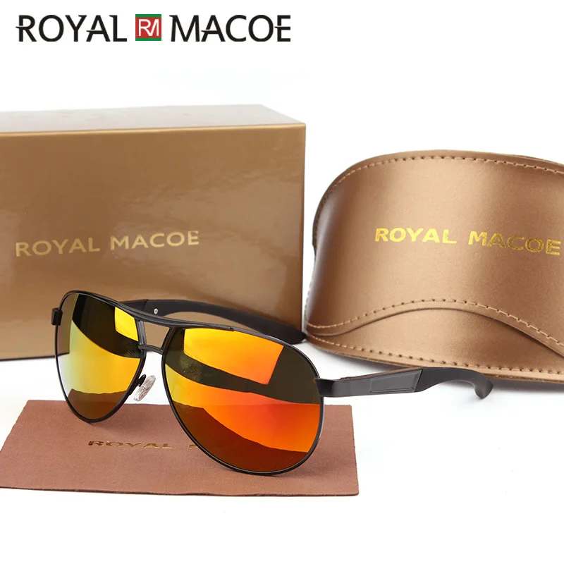 Мужские и женские поляризованные зеркальные солнцезащитные очки ROYAL MACOE
