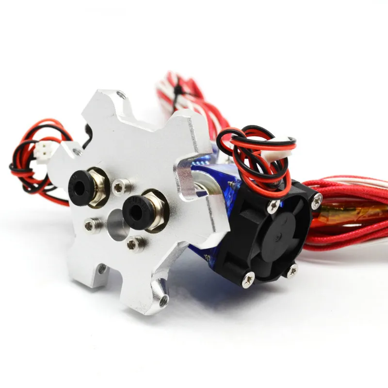 Reprap Delta Kossel 3D принтер двойной V6 hotend комплект 1,75 мм 0,4 мм сопло 12/24V 40W