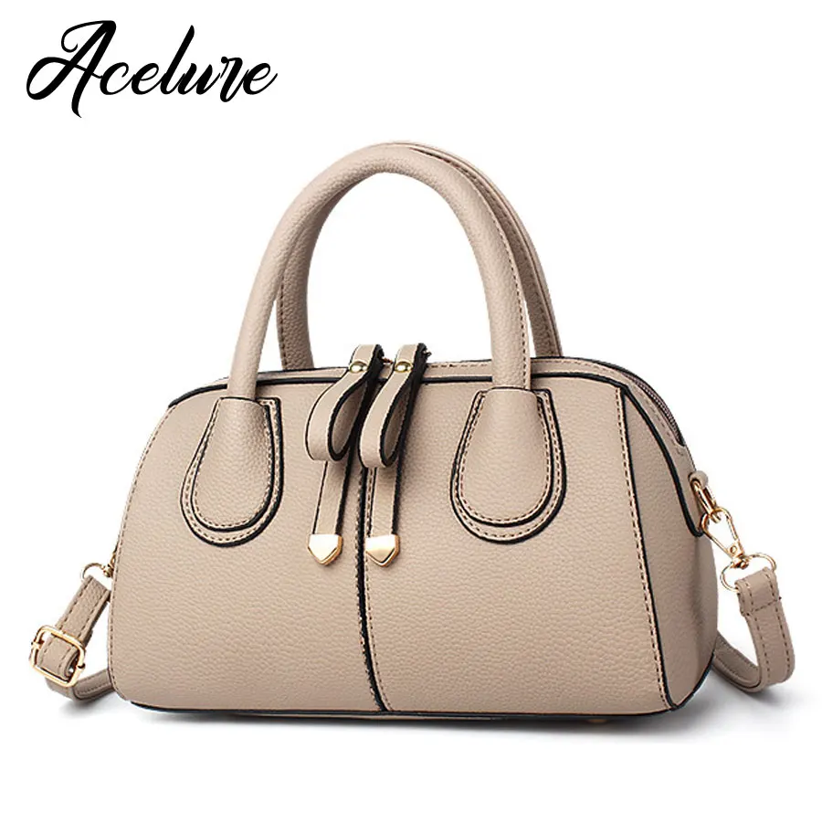 

ACELURE Pillow Designer Shoulder Bags Tote Boston Style Solid PU Women Handbags Casual  Versatile Commute Bag Lady's OL Satchels