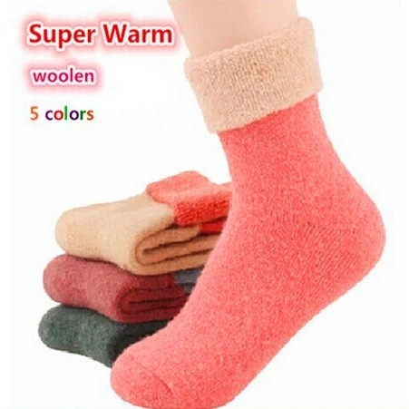 

Women Wool Terry Towel Warm Socks Flutty Curling Winter Full Hair Female Korean Thickening Loosen Mouth Long New Fashion Socks