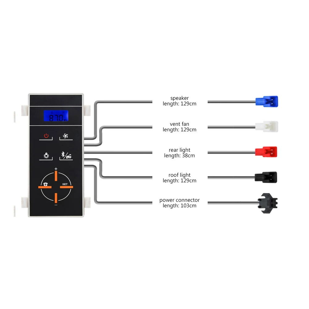 1 комплект(контроллер+ трансформатор+ вентилятор+ динамик+ светильник) bluetooth подключение к телефону ЖК-панель дисплей индукционная душевая кабина fm-радио