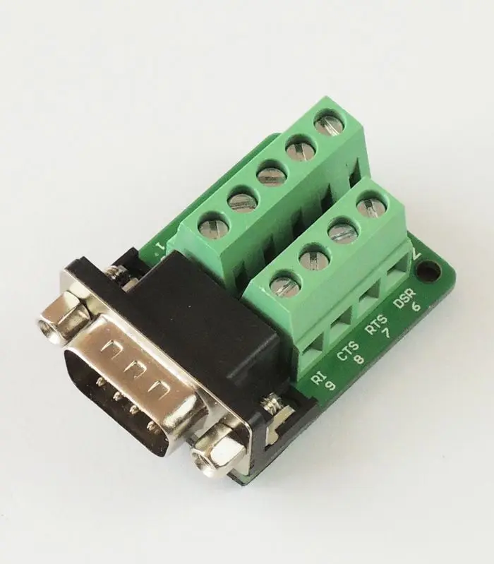 

Free shipping DB9 male 9 Pin Port Signals Breakout Board Screw terminals adapter plate DB9-G2