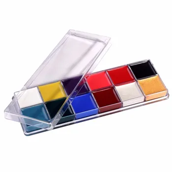 

12 Colors Flash Tattoo Face Body Paint Oil Painting Art Halloween Party Fancy Dress Beauty Makeup Tools