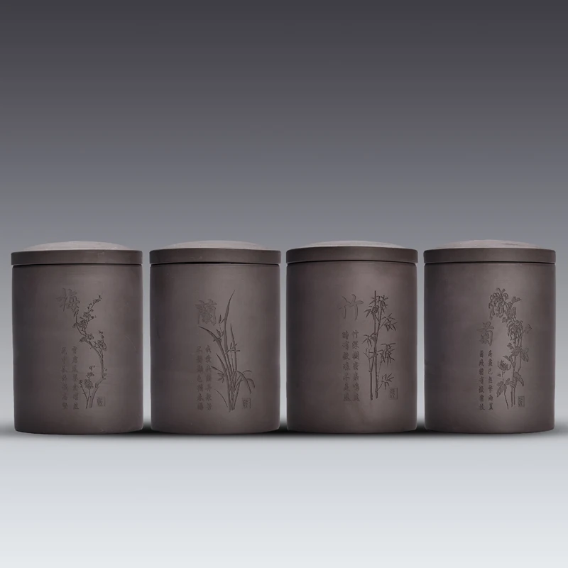 Новая фиолетовая глиняная чайная кофейная банка с крышкой 17 узоров многофункциональный контейнер для хранения конфет баночки сахарница баночки для специй