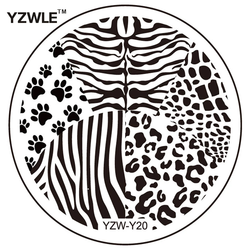 

1pc Template Stamping Leopard Footprints Image Plate Nail Art DIY Nail Stamping Plates Template YZW-Y20