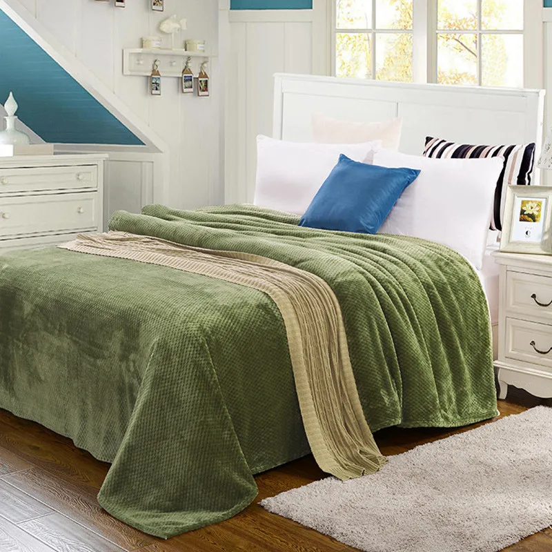 

Home textile Fleece Blanket plaid super soft coffee Japanese-style throw on Sofa/Bed/Plane Travel Plaids patchwork Bedspreads