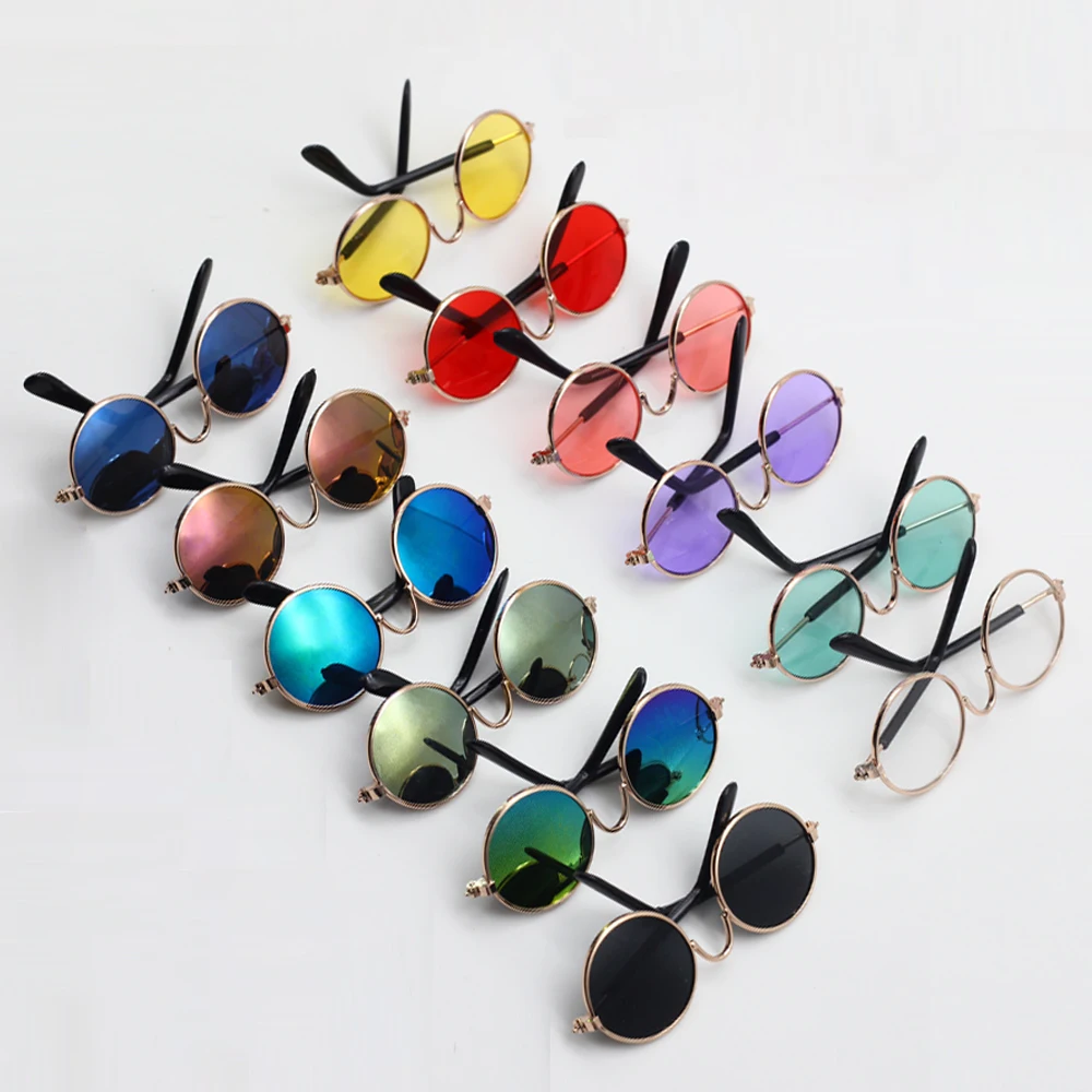 Doll Accessories Doll Eyewear Accessories 1 Pcs 7.5cm Sunglasses For 1/6 BJD Blythes Dolls 18inch Gril Doll DIY Glass Christmas Gift Kids Toys W033