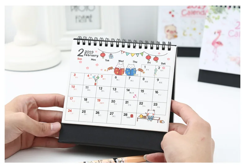 Настольный календарь, блокнот s для школы, дневник, блокнот, канцелярские принадлежности, прекрасный креативный мультяшный календарь, ежедневники для детей