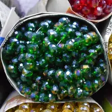 Темно-зеленые цвета, 4*6 мм, 50 шт., австрийские граненые стеклянные бусины Rondelle, круглые бусины для изготовления ювелирных изделий