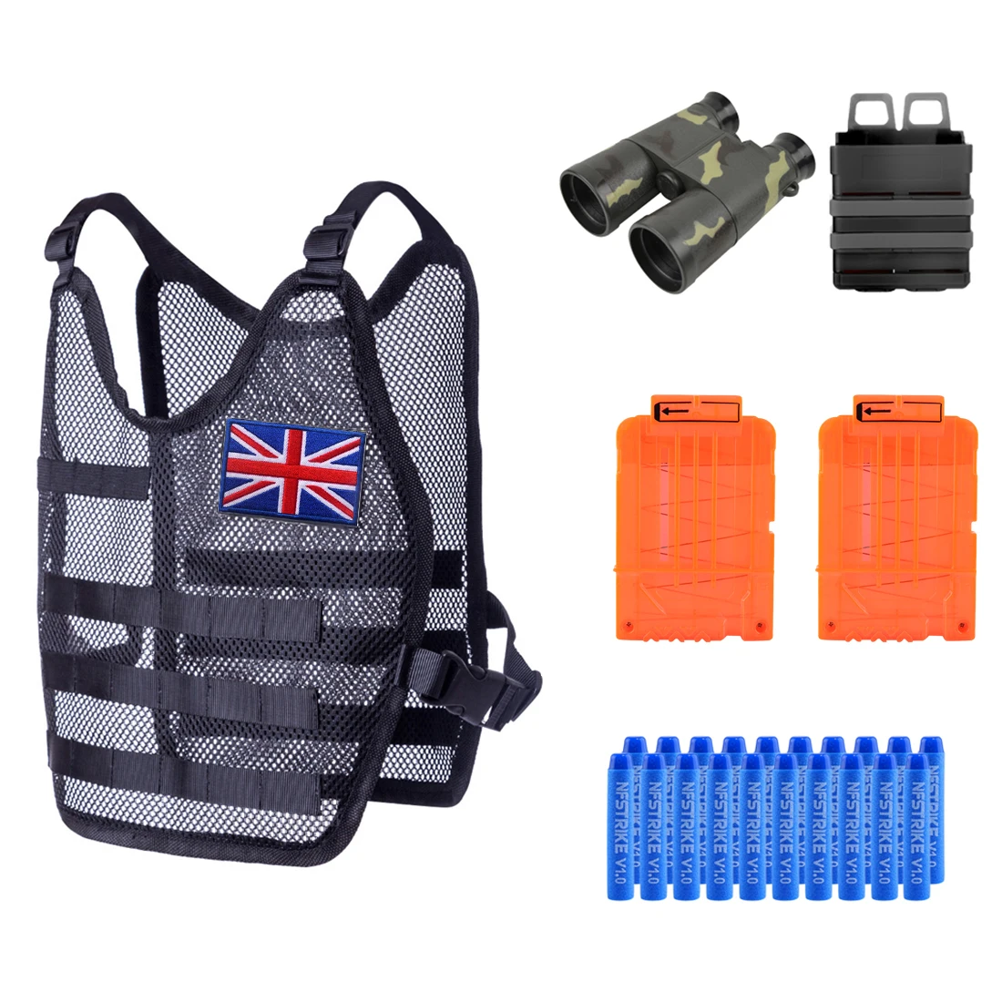

MODIKER New Children SWAT Tactical Costume Scope Fun Cool Toy Gift for Boys for Nerf N-strike Elite Soft Bullet Clips Series