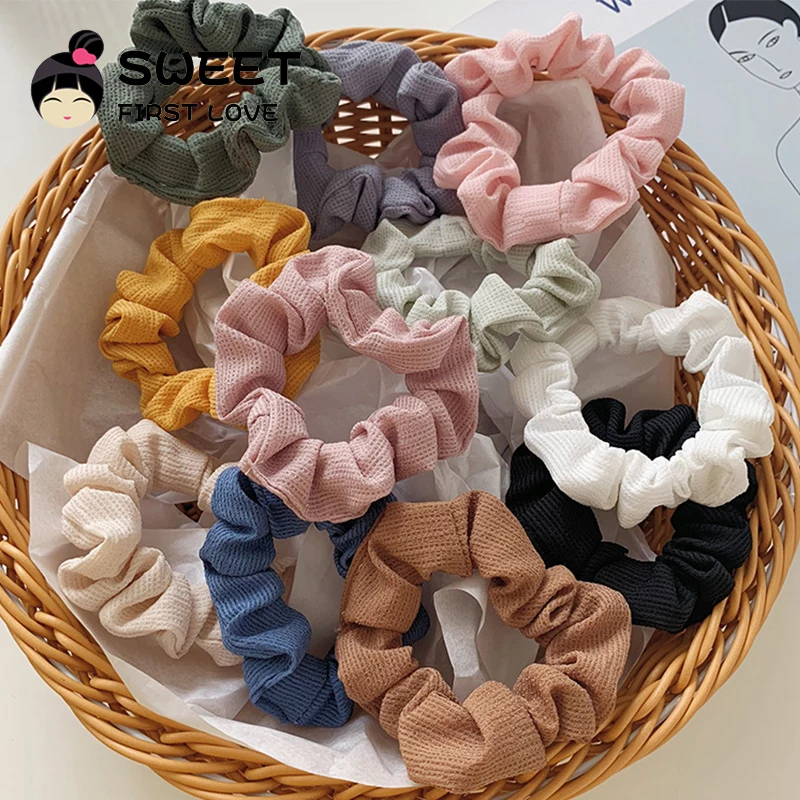 

2PCS Vintage Simple Hair Scrunchie Ties Women Hair Accessories Girls Elastic Hair Bands Ponytail Holder Headwear