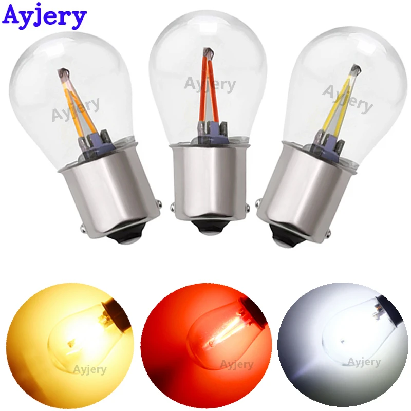 AYJERY Новые 8 шт. 1156 BA15S COB 48 SMD 1157 BAY15D работающего на постоянном токе 12 В в авто