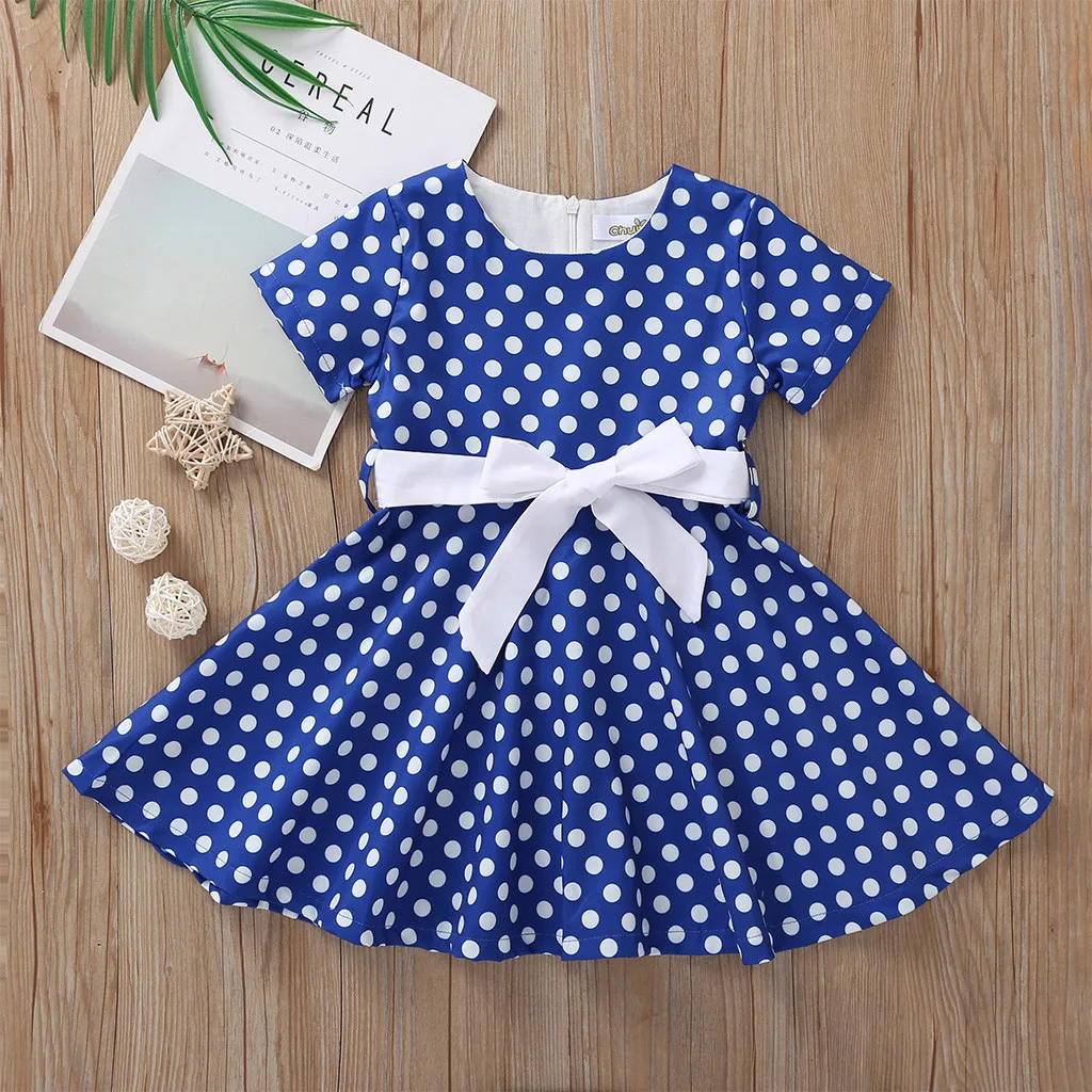 

baby dress retro Dot Princess summer dress for girls 10 to 12 years dress girl teen baby girl dress elegant#G3