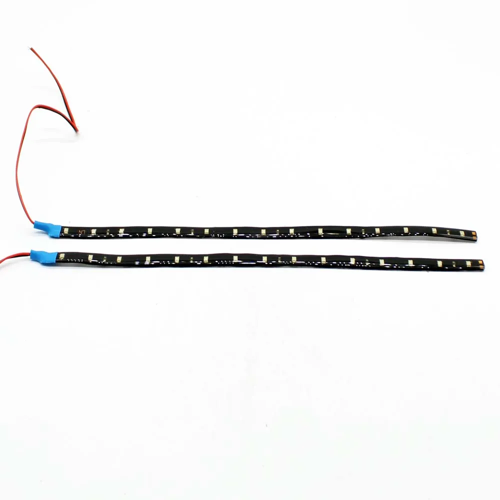 2pcs Waterproof Car Auto Decorative Flexible LED Strip HighPower 12V 30cm 15SMD Daytime Running Light DRL Blue | Автомобили и