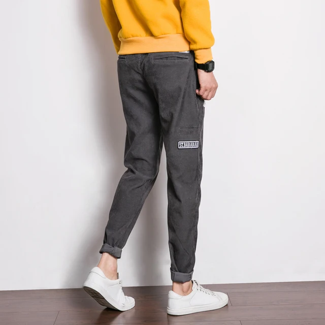 2018 Autumn New Pants Men Fashion Solid Slim Fit Casual