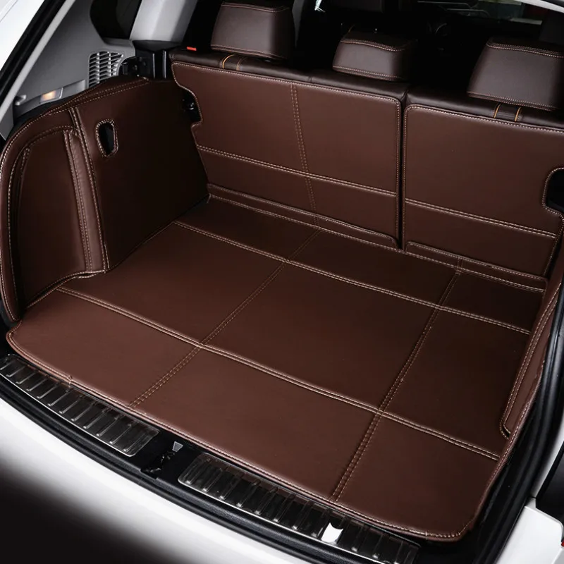 Полностью Покрытые водонепроницаемые коврики для багажника, прочные специальные автомобильные коврики для Toyota Crown Prado RAV4 Corrola FJ Cruiser - Название цвета: coffee