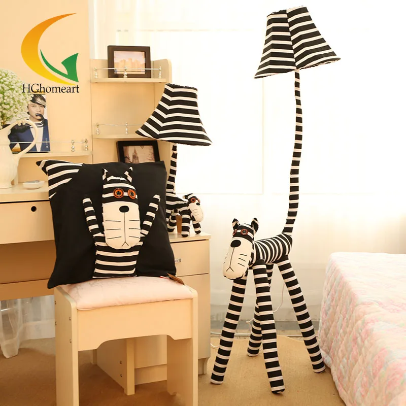 

Cartoon fabric remote control floor lamp for children living room bedroom bedside lamp 1 led