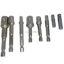 8 шт. ударное сверло набор гнезд адаптер удлинитель ударное сверло гнездо адаптер конвертер набор для до 1/" 3/8" 1/" кв. Привод