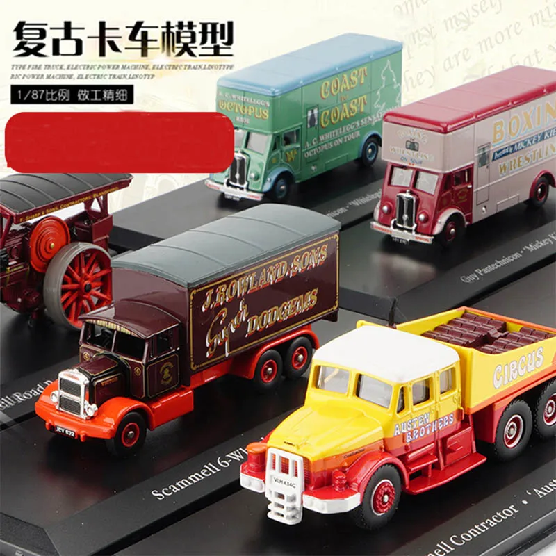 1/76 Винтажная Коллекция грузовиков, Классические статические игрушечные модели машин, автомобильные литые игрушки для детей
