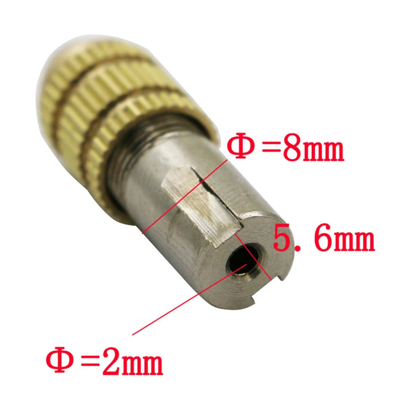 Мини латунные сверлильные патроны цанговые биты 0,5-3,2 мм Dremel роторный инструмент Электрический микро сверлильный цанговый зажим аксессуары для электроинструмента
