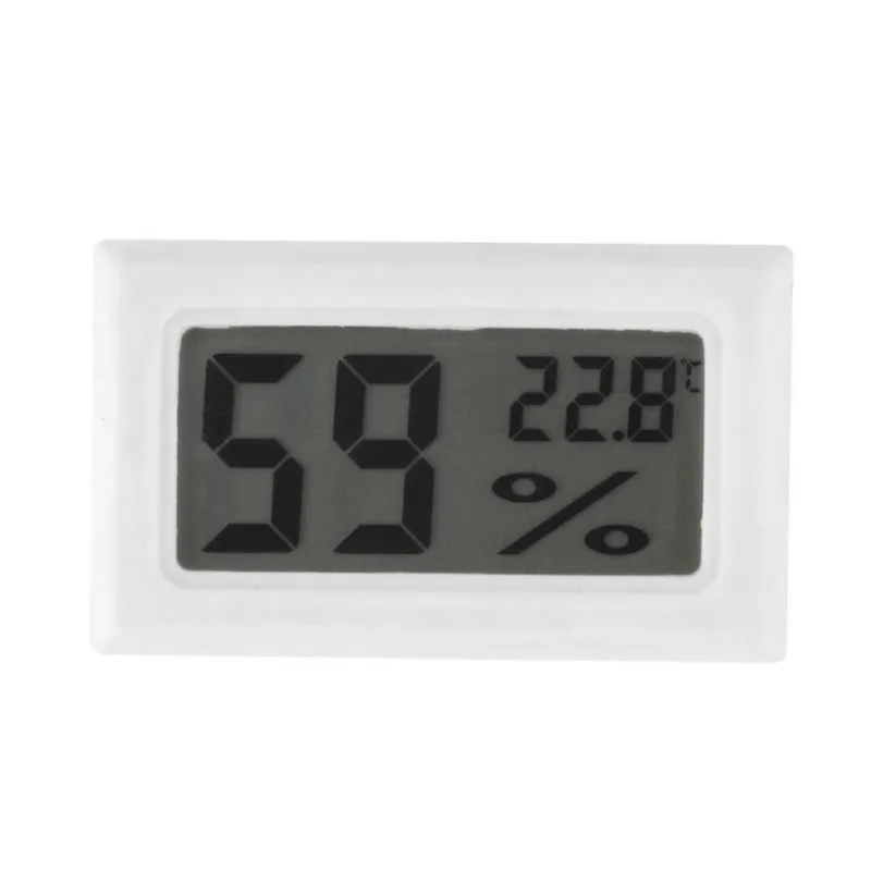 Мини ЖК-дисплей Цифровой термометр гигрометр крытый удобство Сенсор датчик влажности Температура белый черный встроенный измеритель
