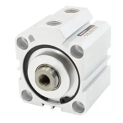 

12mm Port Dia Double Acting Single Rod Compact Air Cylinder SDA50X25 Silver Tone