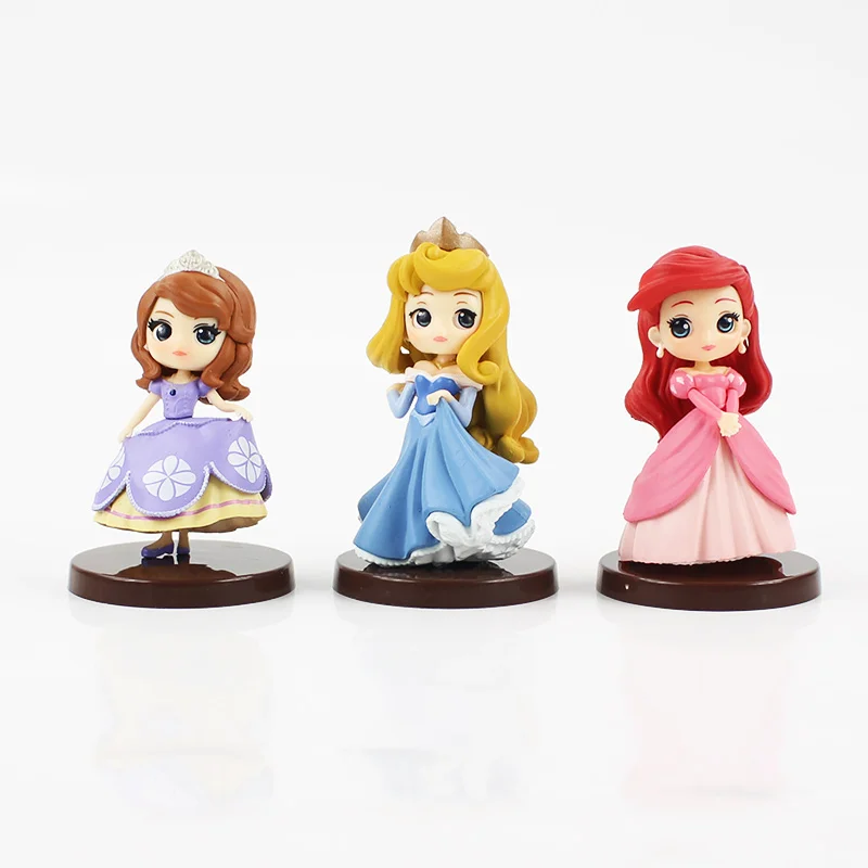 3pcs/lot Q Posket Figure Princess QPosket Ariel Belle Tinkerbell Tiger Lily Doll Qposket Figure Toys - Perfect Gifts for Girls image 3