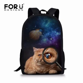 

FORUDESIGNS Galaxy Star Animal Pattern Primary Student School Bags Casual Large Capacity Book Bags Childrens Laptop Backpack