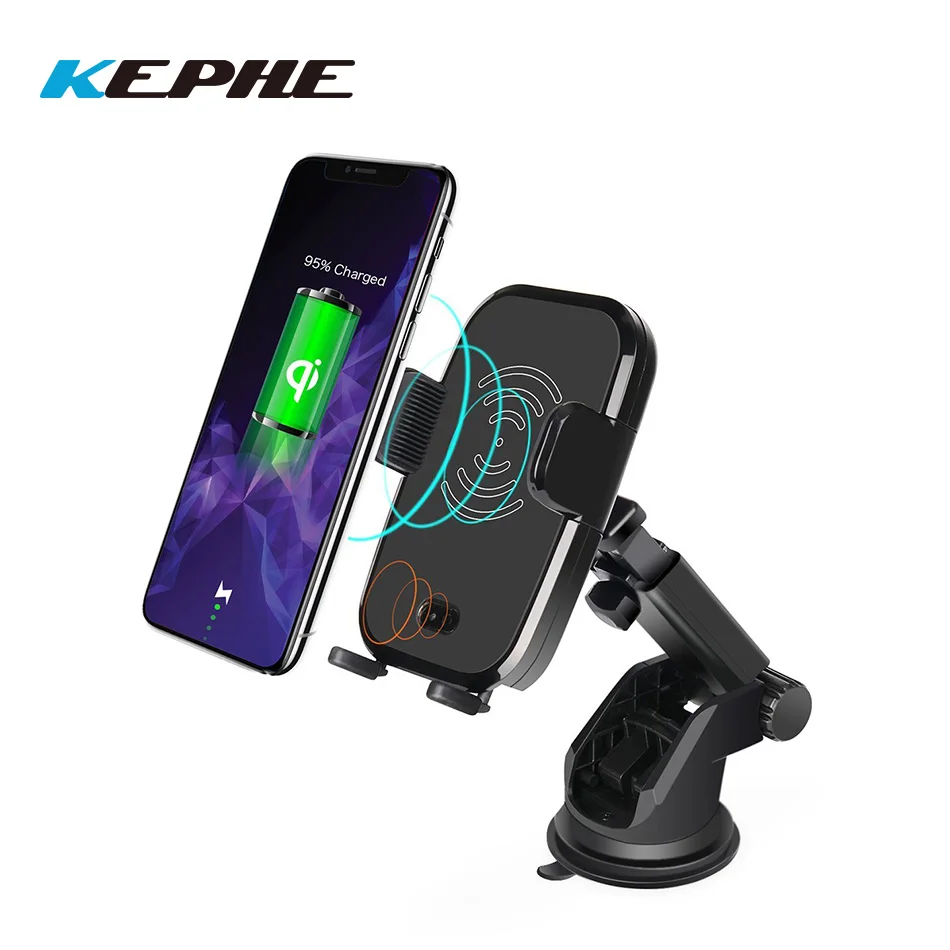 

10W Qi Mount Wireless Car Charger Easy Touch Automatic IR Vehicle Phone Mount Holder for Samsung Galaxy S9 S8 S7 Note 8 iPhone X