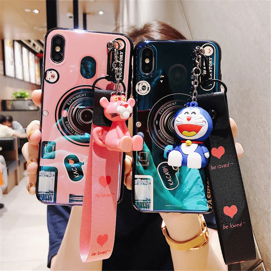 

Retro Camera Kickstand Case for iphone X XS Max XR 6 7 8 plus Case For iphone8 8plus 7 7plus 3D Toy Stand Strap Case Back Cover