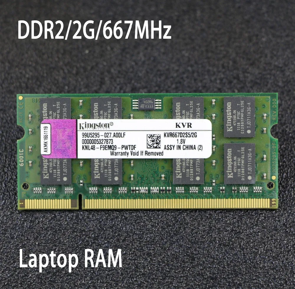 Vente D origine Kingston 2 gb 4 gb PC2 5300S DDR2 667 667 mhz 200pin DDR 2 Mémoire Pc Portable 2g 4g pc2 5300 667 Cahier pour intel pour amd
