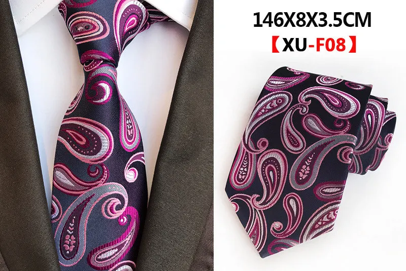 SHENNAIWEI Галстуки для Для мужчин галстук 8 см moda de hombre модные цветочные tie Для Мужчин's Бизнес Свадебные платья галстук 8 см зеленый синий - Цвет: F08