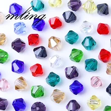 3/4/6 мм чешские Биконусы хрустальные бусины для самостоятельного изготовления ювелирных изделий поставки микс Цвет Spacer Стекло бусы оптом