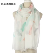 FOXMOTHER женский модный белый перьевой шарф