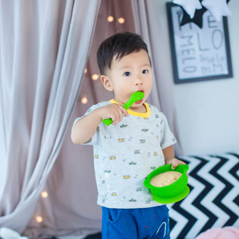 2 Pcs/Set Baby Food Storage Silicone Dinnerware Kids Child Suction Bowl Eco-friendly Children Training Feeding Dishes BB3109