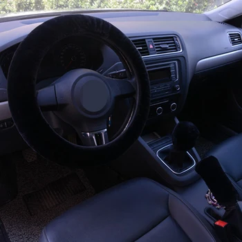 

3pcs/set Universal Steering Wheel Cover Plush Steering-Wheel Car Steering Wheel Cover Cubre Volante Auto Winter Car Accessories