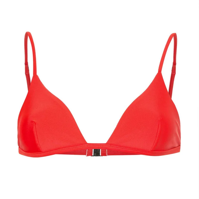 

Sexy Women Cute Girl Push Up Ultrathin Padded Bandage Bikini Top Swimwear Swimsuit Solid Beachwear Women Swimsuit White Red Top