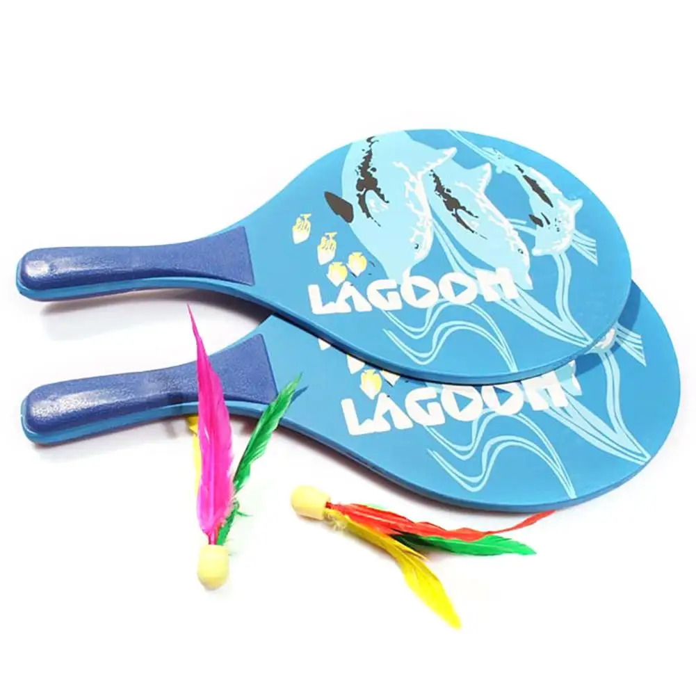 Пляжная Ракетка бадминтон пинг понг ракетка для настольного тенниса с тремя перьями воланы